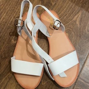White size 6 sandals